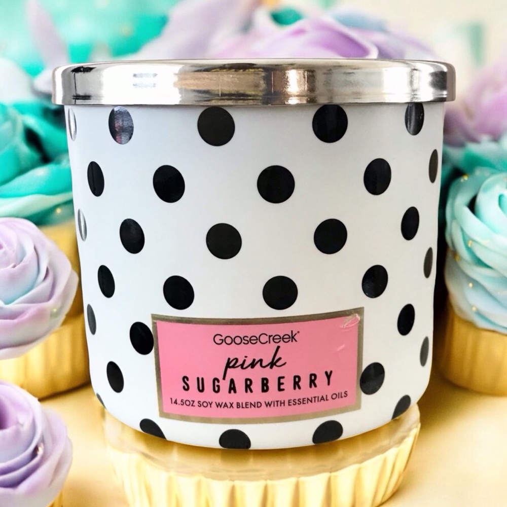 🆕40+ Hrs Pink Sugarberry 3 Wick Candle